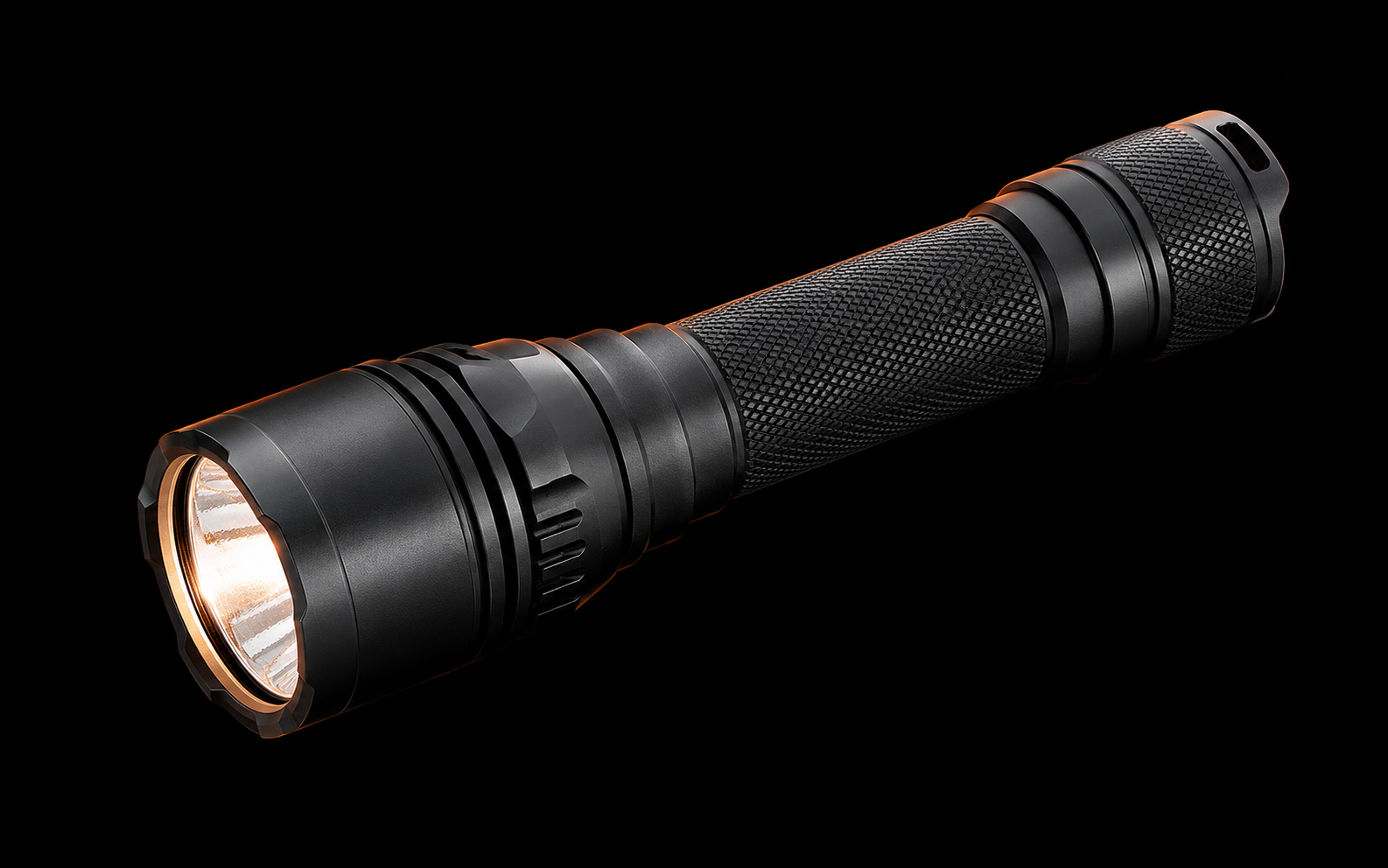 Black professional TORVEX flashlight